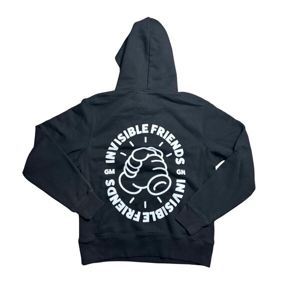 Invisible Friends Black Hoodie Medium Limited Drop Streetwear Merch - Picture 1 of 6